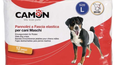 Scutece pentru caini masculi, Camon, L 60/80 cm 12 buc