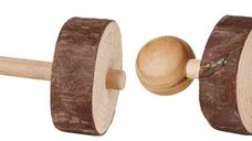 Set de gantere din lemn 6195, dimensiuni 4.5 x 9 cm, 2 bucati