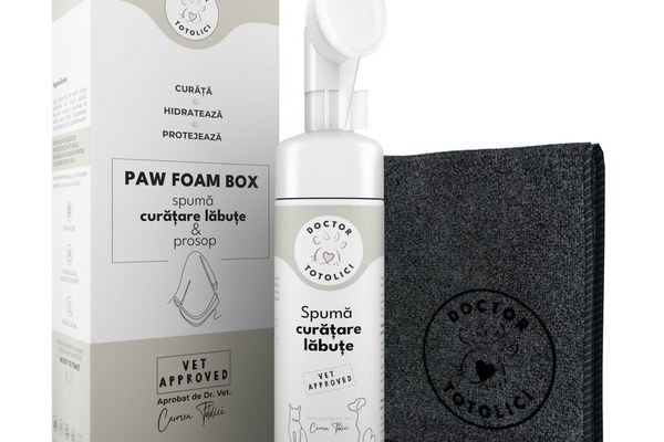 Set spuma curatare labute fara clatire + prosop microfibra Doctor Totolici, 200 ml