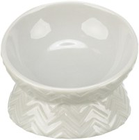 Trixie, castron ceramic ridicat ergonomic, taupe deschis, 0.15 L/ 13 cm - 1