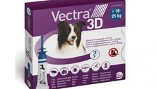 VECTRA 3D pentru caini 10-25 kg - 3 pipete