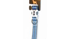 Walkit Zgarda Caine Special Twill Waved Gri/ Albastru, 2.0x35-50 cm