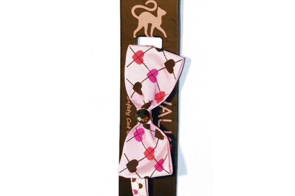 Walkit Zgarda Pisica Bow Tie Roz, 1.0x32 cm