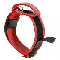 Zgarda K9 nylon cu maner, 50 mm, rosu - 1