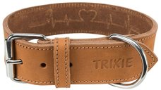 Zgarda Piele Rustic Heartbeat L 47-55 CM Maro 19016