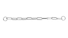 Zgarda Trixie din Crom pentru Caini cu Par Lung - 72 cm, Ochi Mari de 4 mm