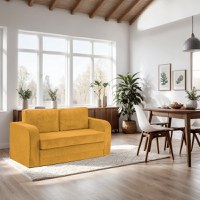 Canapea Extensibilă 2 locuri LETO, cu saltea pliabilă, 160 x 77 x 83 cm - 4