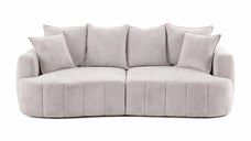 Canapea Extensibilă 3 locuri SAMBA, cu 2 lăzi depozitare,  242x127x90 cm, Crem - Outlet