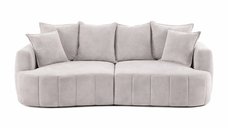 Canapea Extensibilă 3 locuri SAMBA, cu 2 lăzi depozitare,  242x127x90 cm, Crem - Outlet