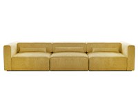 Canapea Extensibilă 5 locuri ZANETTO, cu 3 lăzi depozitare, 340x100x70 cm - 1
