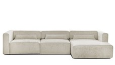 Colțar Extensibil 5 locuri ZANETTO, cu ladă de depozitare, 340x160x70 cm