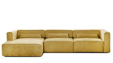 Colțar Extensibil 5 locuri ZANETTO, cu ladă de depozitare, 340x160x70 cm