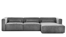 Colțar Extensibil 5 locuri ZANETTO, cu ladă de depozitare, 340x160x70 cm