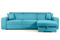 Colțar Extensibil BELLAGIO, șezlong interschimbabil, cu ladă de depozitare, cu tetiere reglabile, 280x170x100 cm - 1