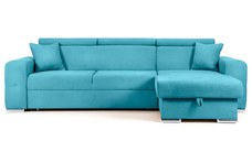 Colțar Extensibil BELLAGIO, șezlong interschimbabil, cu ladă de depozitare, cu tetiere reglabile, 280x170x100 cm