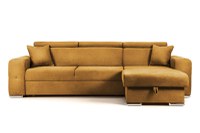 Colțar Extensibil BELLAGIO, șezlong interschimbabil, cu ladă de depozitare, cu tetiere reglabile, 280x170x100 cm - 1