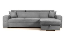 Colțar Extensibil BELLAGIO, șezlong interschimbabil, cu ladă de depozitare, cu tetiere reglabile, 280x170x100 cm
