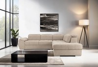 Colțar Extensibil ENZO, cu tetiere, variante stânga/dreapta, 255x220x100 cm - 3