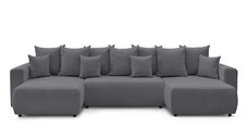 Colțar Extensibil, în formă de U, LIVIGNO, cu ladă de depozitare, 347x154x80 cm