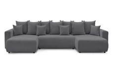 Colțar Extensibil, în formă de U, LIVIGNO, cu ladă de depozitare, 347x154x80 cm