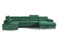 Colțar Extensibil, în formă de U, TIME NEW, cu 2 lăzi de depozitare, cu tetiere reglabile, 360x220x95 cm - 1