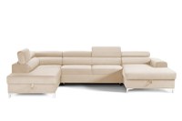 Colțar Extensibil, în formă de U, TIME NEW, cu 2 lăzi de depozitare, cu tetiere reglabile, 360x220x95 cm - 1