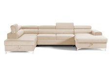 Colțar Extensibil, în formă de U, TIME NEW, cu 2 lăzi de depozitare, cu tetiere reglabile, 360x220x95 cm