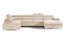 Colțar Extensibil, în formă de U, TIME NEW, cu 2 lăzi de depozitare, cu tetiere reglabile, 360x220x95 cm