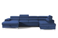 Colțar Extensibil, în formă de U, TIME NEW, cu 2 lăzi de depozitare, cu tetiere reglabile, 360x220x95 cm - 1