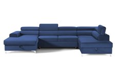 Colțar Extensibil, în formă de U, TIME NEW, cu 2 lăzi de depozitare, cu tetiere reglabile, 360x220x95 cm