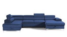 Colțar Extensibil, în formă de U, TIME NEW, cu 2 lăzi de depozitare, cu tetiere reglabile, 360x220x95 cm