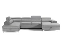 Colțar Extensibil, în formă de U, TIME NEW, cu 2 lăzi de depozitare, cu tetiere reglabile, 360x220x95 cm - 1