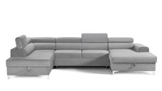 Colțar Extensibil, în formă de U, TIME NEW, cu 2 lăzi de depozitare, cu tetiere reglabile, 360x220x95 cm
