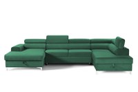 Colțar Extensibil, în formă de U, TIME NEW, cu 2 lăzi de depozitare, cu tetiere reglabile, 360x220x95 cm - 1