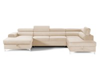 Colțar Extensibil, în formă de U, TIME NEW, cu 2 lăzi de depozitare, cu tetiere reglabile, 360x220x95 cm - 1