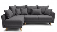 Colțar Extensibil JULIET, cu ladă de depozitare, variante stânga/dreapta, 240x166x95 cm - Outlet