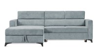 Colțar Extensibil MIZZONI, cu lada depozitare, tetiere reglabile, 250 x 175 x 94 cm - 1