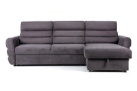 Colțar Extensibil TENERIFE, șezlong interschimbabil, cu ladă de depozitare, cu tetiere reglabile, 270x180x85 cm, Gri - 1