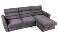 Colțar Extensibil TENERIFE, șezlong interschimbabil, cu ladă de depozitare, cu tetiere reglabile, 270x180x85 cm, Gri - 3