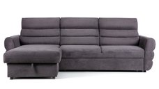Colțar Extensibil TENERIFE, șezlong interschimbabil, cu ladă de depozitare, cu tetiere reglabile, 270x180x85 cm, Gri