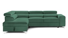 Colțar Extensibil TIME NEW, cu lada depozitare, tetiere reglabile, 285x220x95 cm