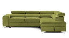 Colțar Extensibil TIME NEW, cu lada depozitare, tetiere reglabile, 285x220x95 cm
