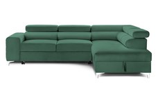 Colțar Extensibil TIME NEW, cu lada depozitare, tetiere reglabile, 285x220x95 cm