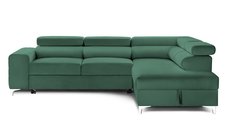 Colțar Extensibil TIME NEW, cu lada depozitare, tetiere reglabile, 285x220x95 cm