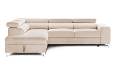 Colțar Extensibil TIME NEW, cu lada depozitare, tetiere reglabile, 285x220x95 cm