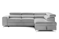 Colțar Extensibil TIME NEW, cu lada depozitare, tetiere reglabile, 285x220x95 cm - 1