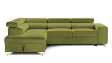 Colțar Extensibil TIME NEW, cu lada depozitare, tetiere reglabile, 285x220x95 cm