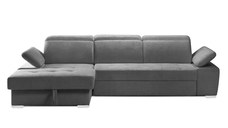 Colțar Extensibil TRENDY, cu ladă de depozitare, cu tetiere reglabile, variante stânga/dreapta 295x170x105 cm