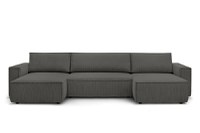 Colțar in formă de U Extensibil CLOUD, cu ladă de depozitare, 356x142x83cm - 1