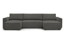 Colțar in formă de U Extensibil CLOUD, cu ladă de depozitare, 356x142x83cm